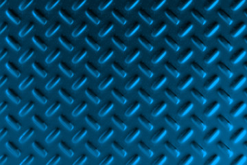 Blue dirty checkered steel plate