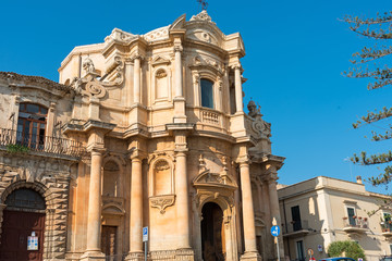 The Chiesa di San Domenico in Noto, a world heritage site, Sicily
