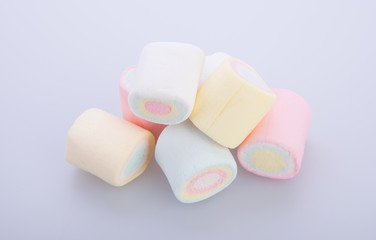 marshmallows or marshmallows candy on the background.