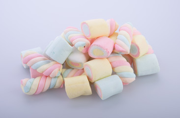 marshmallows or marshmallows candy on the background.