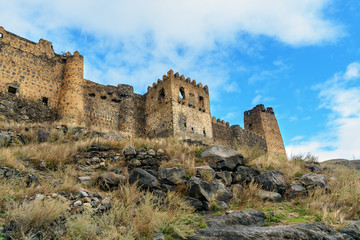 Fototapeta na wymiar Khertvisi fortress on mountain. Georgia