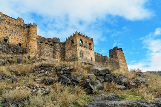 Khertvisi fortress on mountain. Georgia