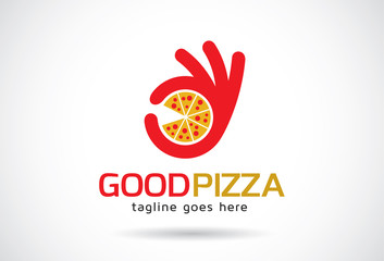 Good Pizza Logo Template Design Vector, Emblem, Design Concept, Creative Symbol, Icon