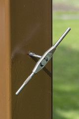 Obraz premium Screw in metal profile.