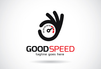 Good Speed Logo Template Design Vector, Emblem, Design Concept, Creative Symbol, Icon