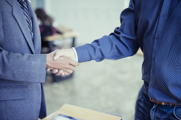 Business partnership handshake successful, Business success concept