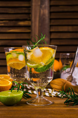 Cold lemonade with citrus