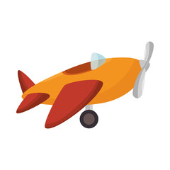 cute airplane toy icon vector illustration design