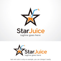 Star Juice Logo Template Design Vector, Emblem, Design Concept, Creative Symbol, Icon