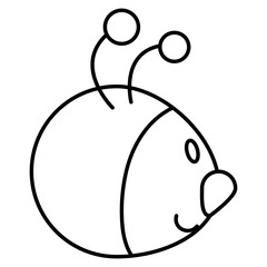 ladybug head isolated icon vector illustration design