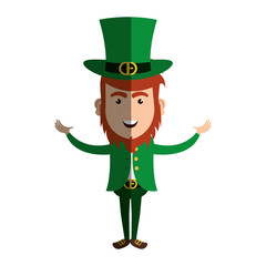 irish elf character comic vector illustration design