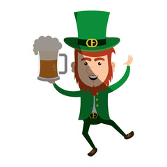 irish elf character comic vector illustration design