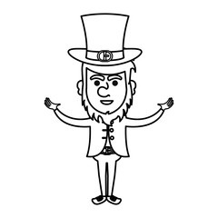 irish elf character comic vector illustration design