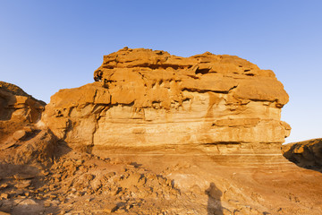 View of Timna Valley in Israeli Desert.