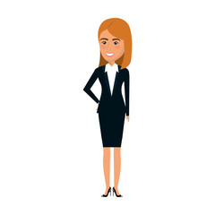 businesswoman avatar character icon vector illustration design