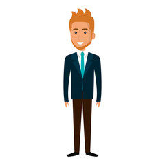 businessman avatar character icon vector illustration design