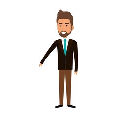 businessman avatar character icon vector illustration design