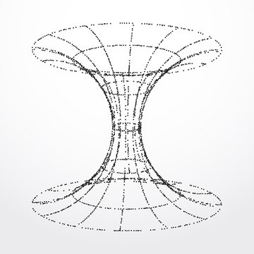 Technology background. Abstract 3d Funnel. Futuristic Technology Style.
