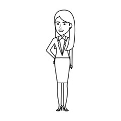 businesswoman avatar character icon vector illustration design