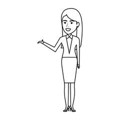 businesswoman avatar character icon vector illustration design