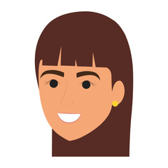 young woman avatar character vector illustration design