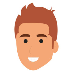 young man avatar character vector illustration design