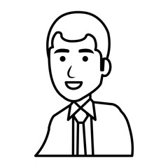 businessman avatar character icon vector illustration design