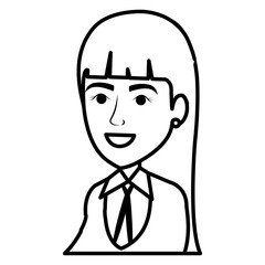 businesswoman avatar character icon vector illustration design