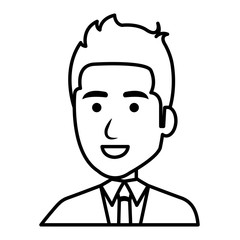 businessman avatar character icon vector illustration design