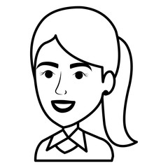 businesswoman avatar character icon vector illustration design