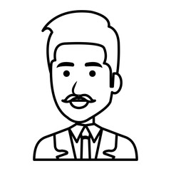 businessman avatar character icon vector illustration design