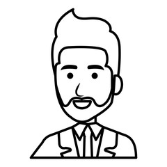 businessman avatar character icon vector illustration design