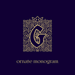 monogram with crown G