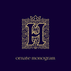 monogram with crown H