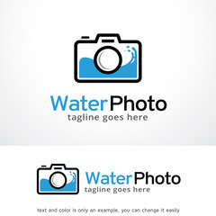 Water Photo Logo Template Design Vector, Emblem, Design Concept, Creative Symbol, Icon
