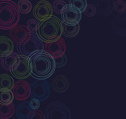Vector background with abstract colored circles