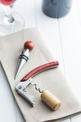 Cork and corkscrew.