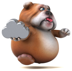 Naklejka premium Fun bulldog - 3D Illustration