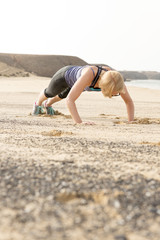 Push-ups by the Sea Side