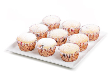 fresh homemade Muffin on white background