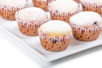 fresh homemade Muffin on white background