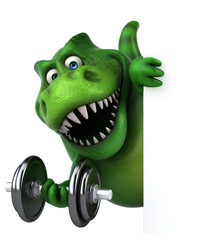 Fun dinosaur - 3D Illustration © Julien Tromeur