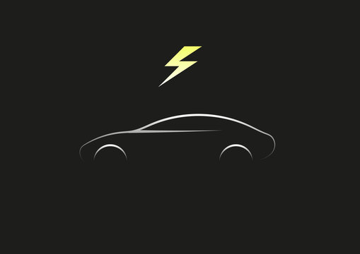 Electrocar icon or label