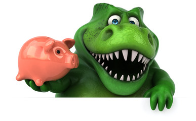 Fun dinosaur - 3D Illustration