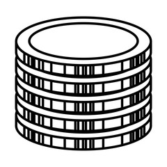 coins treasure isolated icon vector illustration design