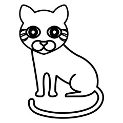 cat cute pet icon vector illustration design