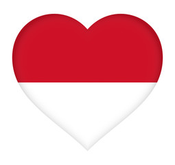 Flag of Indonesia Heart.
