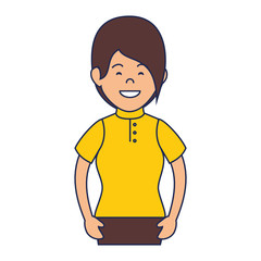 Obraz premium young woman avatar character vector illustration design