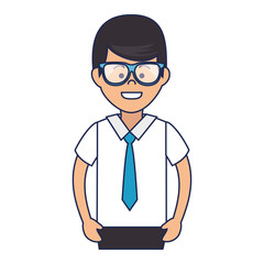 businessman avatar character icon vector illustration design