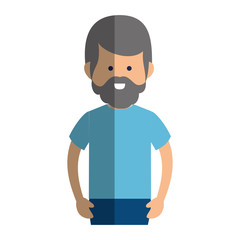 young man avatar character vector illustration design